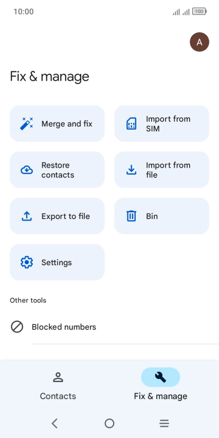 Press Import from SIM.