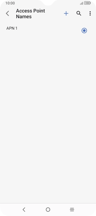 Press the new data connection icon.