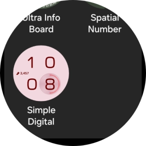 Slide your finger up or down to see the available watch faces.