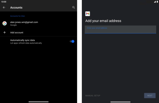 Press the field below 