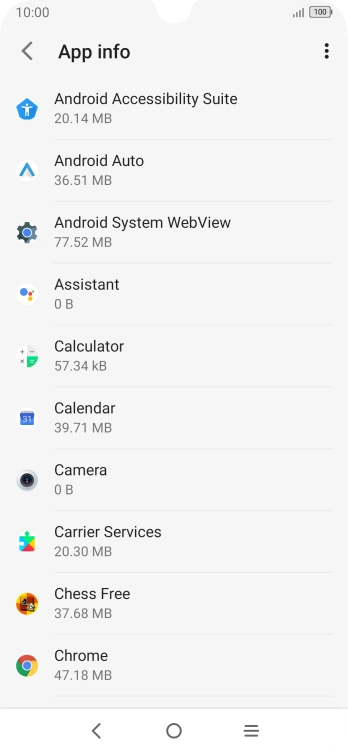 Press the required app.