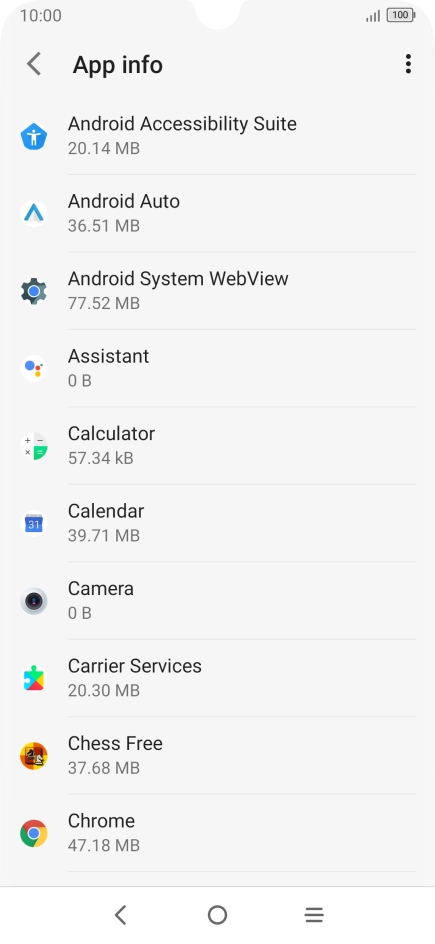 Press the required app.