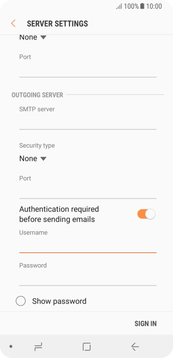 Press the field below 