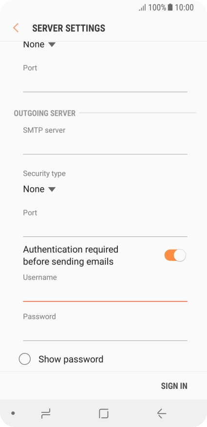 Press the field below 