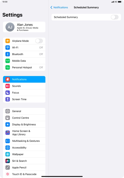 Press the indicator next to 