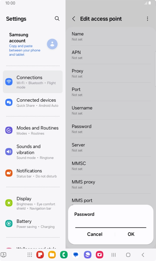 Key in secure and press OK.