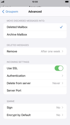 Press the indicator next to 