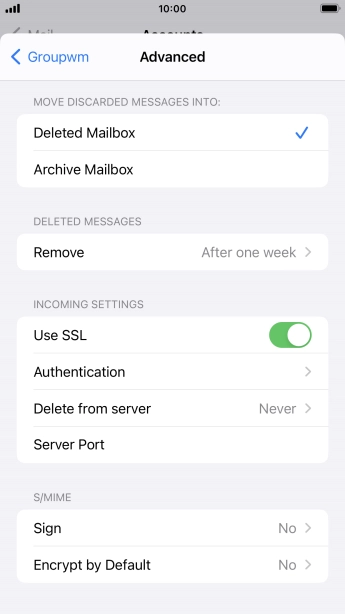 Press the indicator next to 