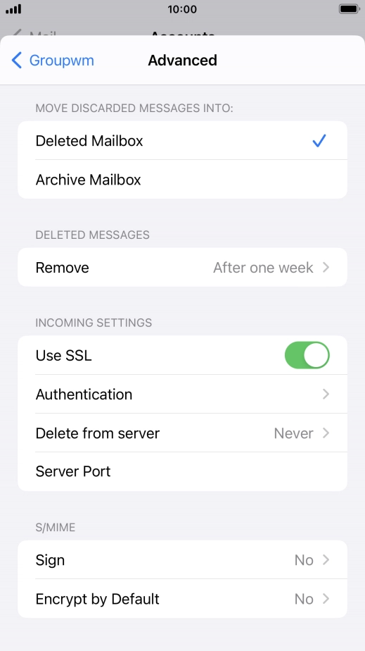 Press the indicator next to 