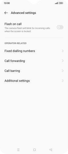 Press Call forwarding.