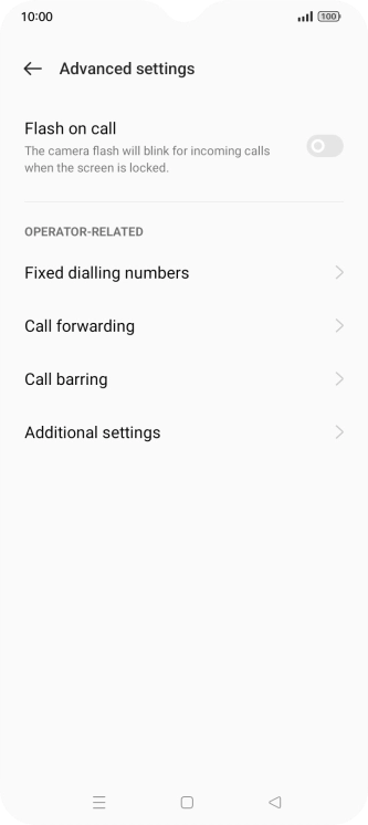 Press Call forwarding.