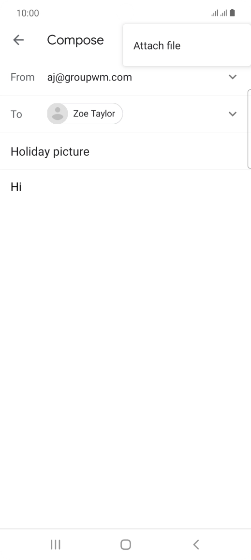Press Attach file and go to the required folder.