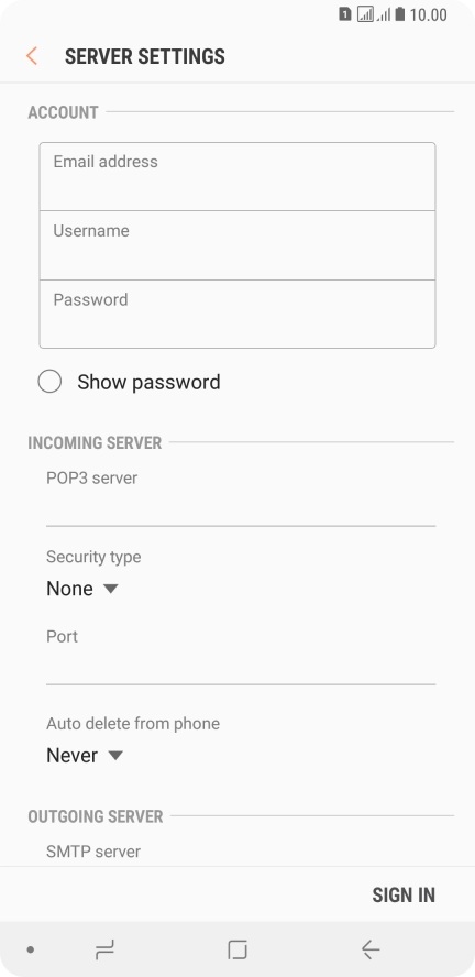 Press the field below 