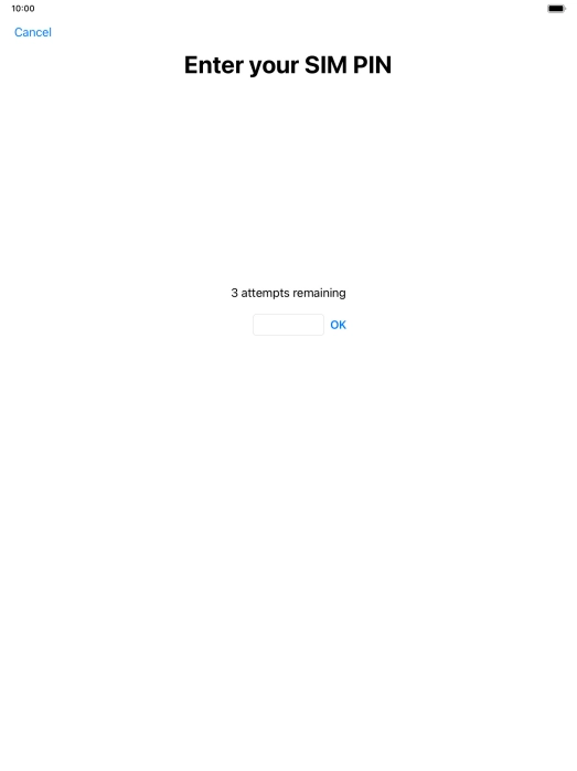If your SIM is locked, key in your PIN and press OK. The default PIN is 1111.