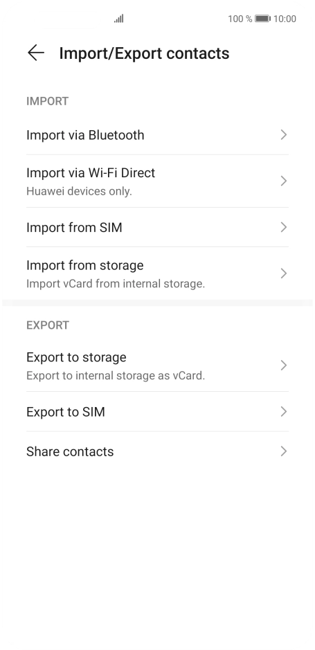 Press Import from SIM.