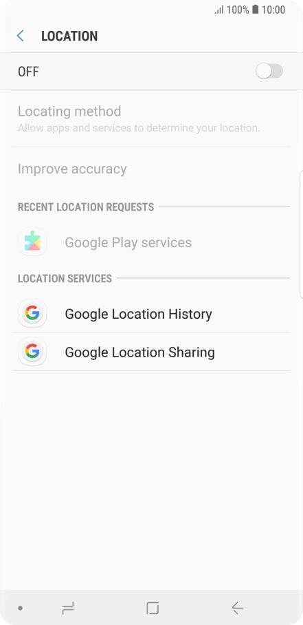 Press the indicator to turn the function on or off.
