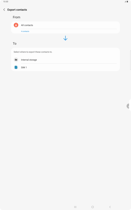 Press the name of the SIM.