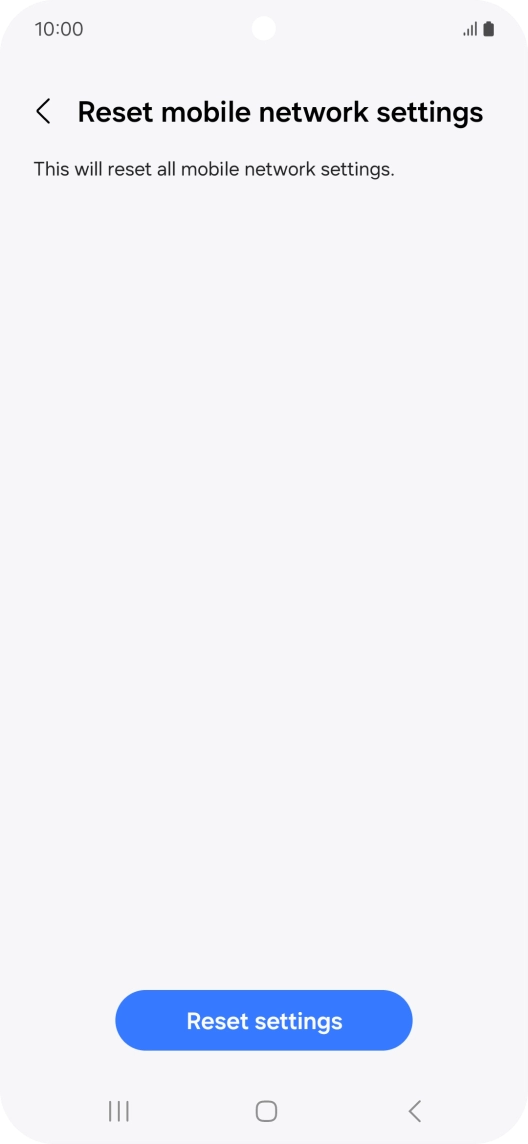 Press Reset settings.
