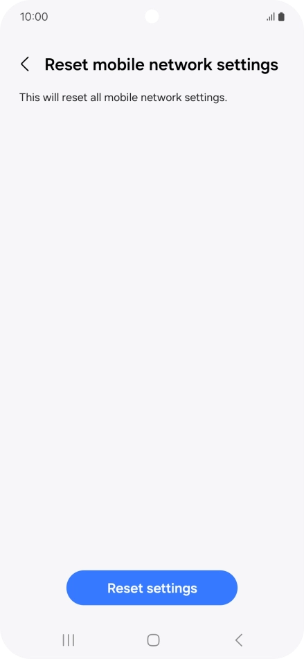 Press Reset settings.