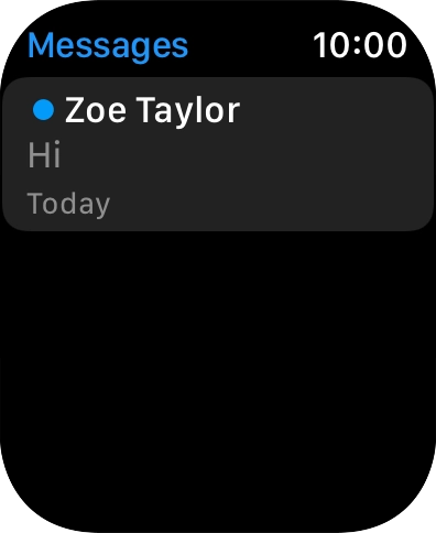 Press the required text message.