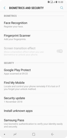 Press Fingerprint Scanner.