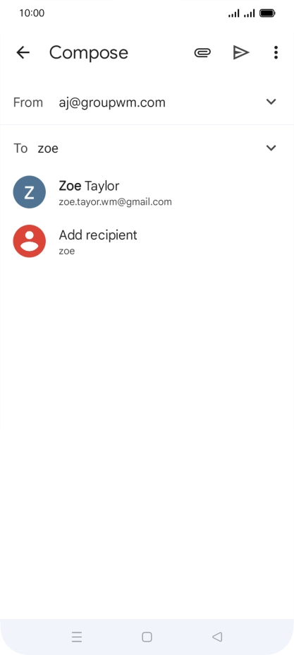 Press the required contact.