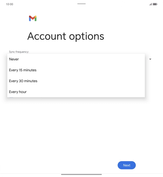 Press the required setting.