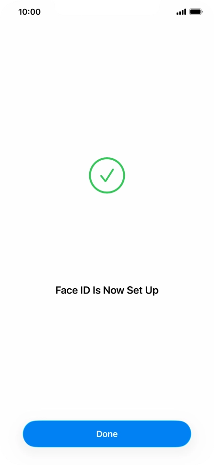 Press Done. If you haven't previously selected a phone lock code, key in a code of your own choice twice.