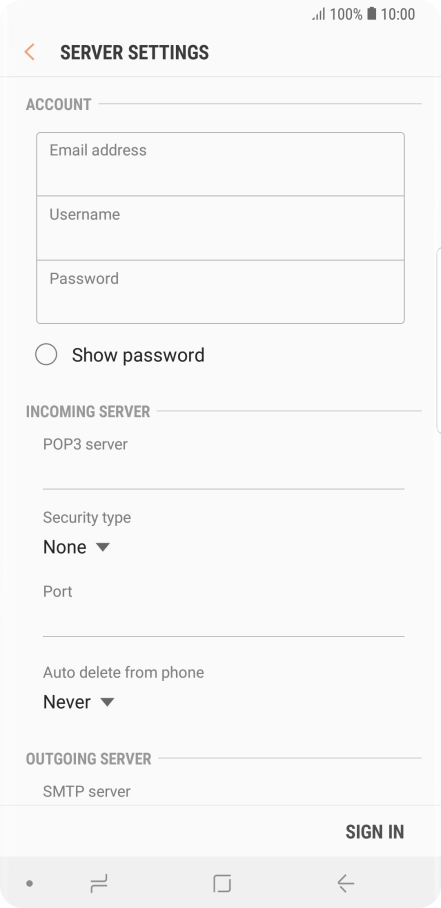 Press the field below 
