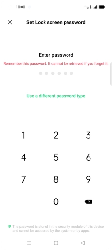 Press Use a different password type.