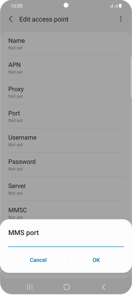 Key in 8080 and press OK.