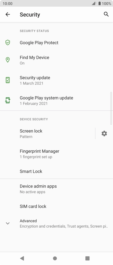 Press Screen lock and key in the current phone lock code.