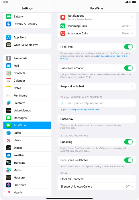 Press Blocked Contacts.