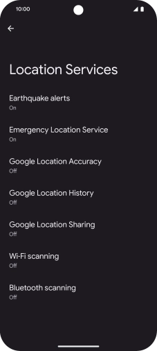 Press Google Location Accuracy.