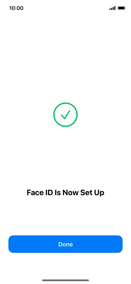 Press Done. If you haven't previously selected a phone lock code, key in a code of your own choice twice.