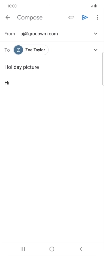 Press the attachment icon.