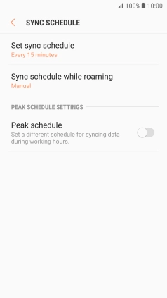 Press Set sync schedule.