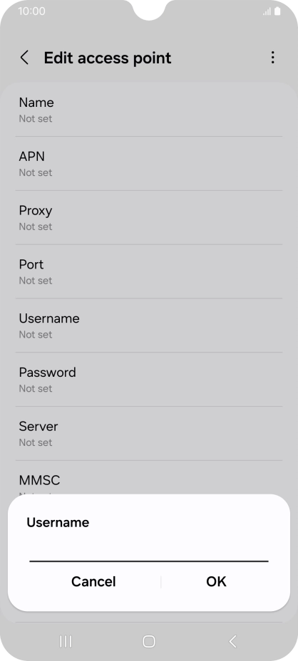 Key in eesecure and press OK.