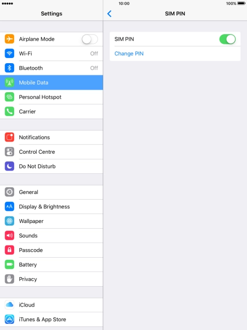 Press the indicator next to 