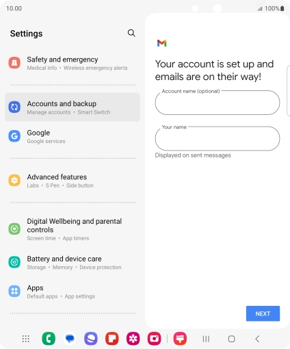 Press the field below 
