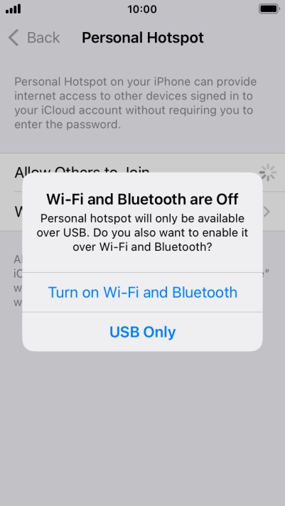 If Wi-Fi is turned off, press Turn on Wi-Fi and Bluetooth.