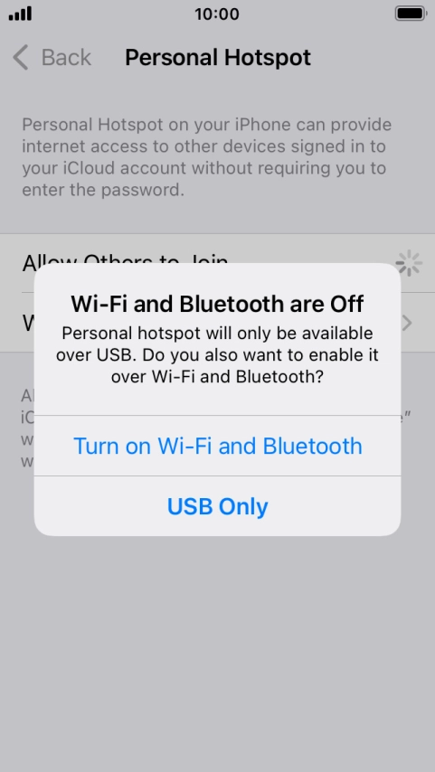 If Wi-Fi is turned off, press Turn on Wi-Fi and Bluetooth.