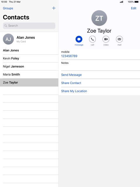 Press the Home key to return to the home screen.