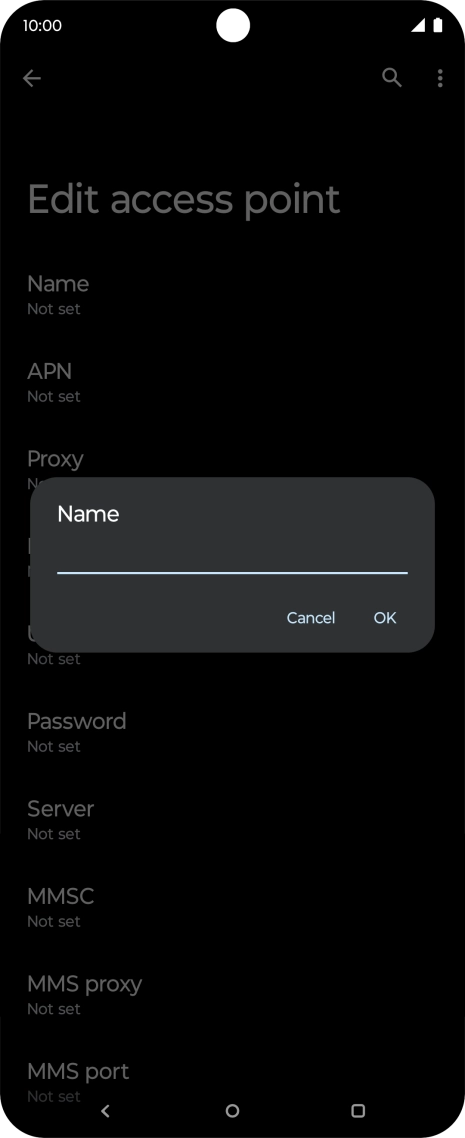 Key in EE MMS and press OK.