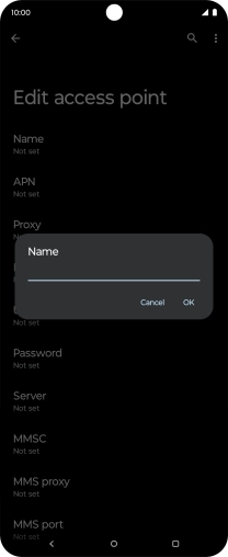 Key in EE MMS and press OK.