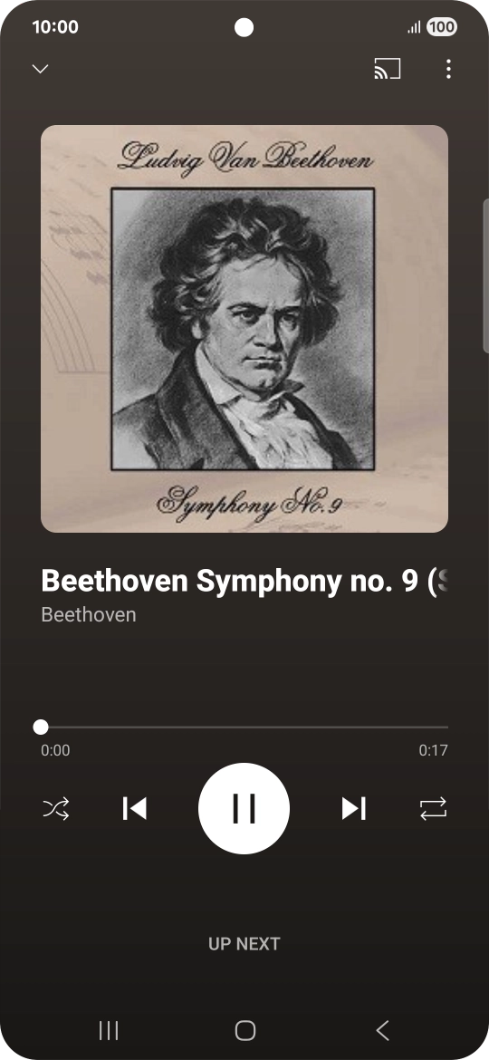 Press arrow right to go to the next audio file.