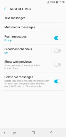 Press Text messages.