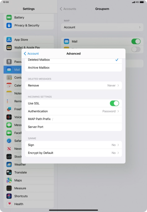 Press Authentication.