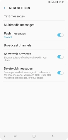 Press Text messages.