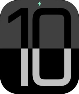 When the battery charging icon is displayed, the battery is charging.